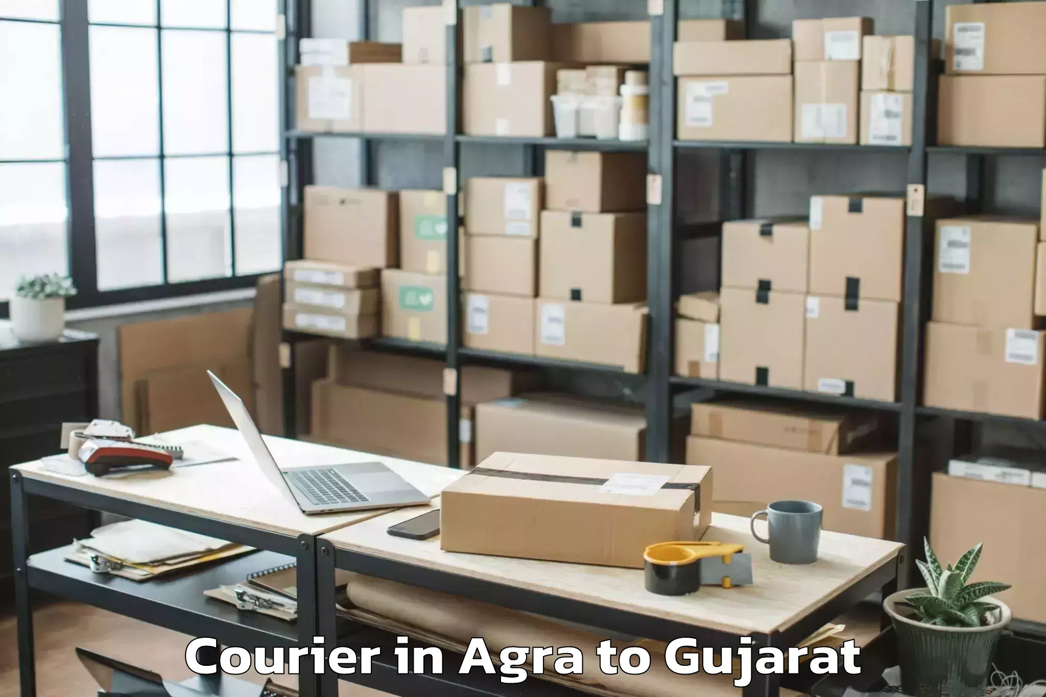 Easy Agra to Gussar Courier Booking